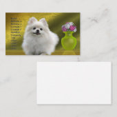 Carte De Visite Pomeranian Dog (Devant / Derrière)