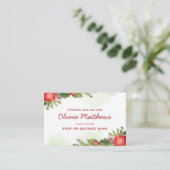 Carte De Visite Pomme cannelle automne ou hiver vacances saisonniè (Debout devant)