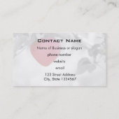 Carte De Visite Pomme en forme de coeur rouge dramatique (Dos)