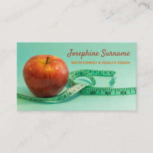 Carte De Visite Pomme et Coach Nutritionniste Diététiste en Santé