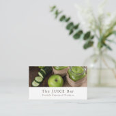 Carte De Visite Pomme et concombre, barre de jus (Debout devant)