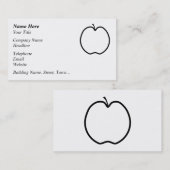 Carte De Visite Pomme noire et blanche. (Devant / Derrière)