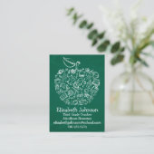Carte de visite Pomme pour Enseignants (Debout devant)