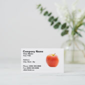 Carte De Visite Pomme rouge (Debout devant)