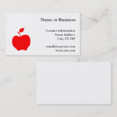 Carte De Visite Pomme rouge (Devant / Derrière)