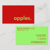Carte De Visite pommes. (Devant / Derrière)