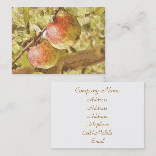 CARTE DE VISITE POMMES (Devant / Derrière)