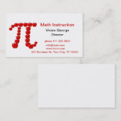 Carte De Visite Pommes de pi, tarte aux pommes (Devant / Derrière)