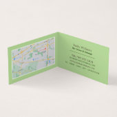 Carte De Visite Pommes et concombres, Bar à jus, détails (Intérieur)