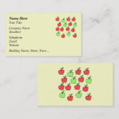 Carte De Visite Pommes rouges et pommes vertes, modèle (Devant / Derrière)