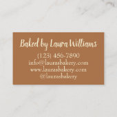 Carte De Visite Pommes Tournoi Pâtisserie Boulangère Boulangerie A (Dos)