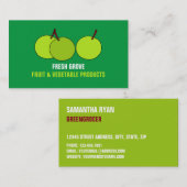 Carte De Visite Pommes vertes, Graveurs (Devant / Derrière)