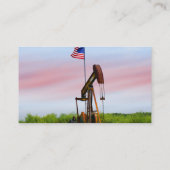 Carte De Visite Pompe à huile avec le drapeau américain (Dos)