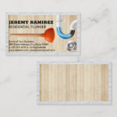 Carte De Visite Pompe | Mur en bois et brique (Devant / Derrière)