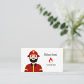 Carte de visite pompier (Debout devant)