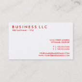 Carte De Visite pompier (Dos)