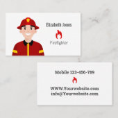 Carte de visite pompier (Devant / Derrière)