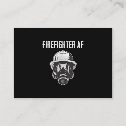 Carte De Visite Pompier AF | Masque gaz | Funny Firefighter (Devant)