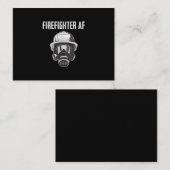 Carte De Visite Pompier AF | Masque gaz | Funny Firefighter (Devant / Derrière)