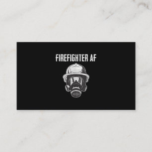 Carte De Visite Pompier AF   Masque gaz   Funny Firefighter