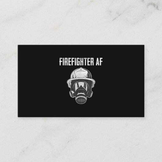 Carte De Visite Pompier AF | Masque gaz | Funny Firefighter (Devant)