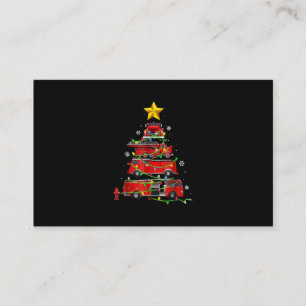 Carte De Visite Pompier Camion Arbre de Noël Hommes Femmes