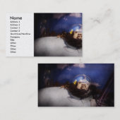 Carte De Visite Pompier - Capitaine le casquette (Devant / Derrière)