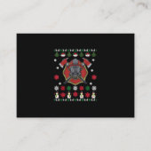 Carte De Visite Pompier Drôle Noël Joli Amour Dons (Devant)