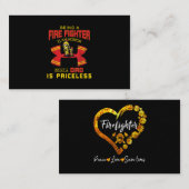 Carte De Visite Pompier - Être Un Père Pompier (Devant / Derrière)