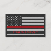 Carte De Visite Pompier Faux Pompier en cuir (Dos)