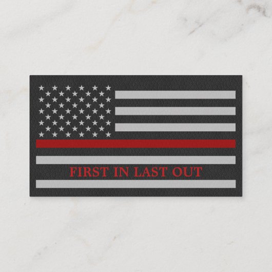 Carte De Visite Pompier Faux Pompier en cuir (Dos)