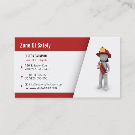 Carte De Visite Pompier | Parfait (Devant)