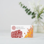 Carte De Visite Pompier Pompier Service Pompier Professionnel (Debout devant)