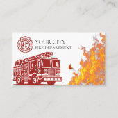 Carte De Visite Pompier Pompier Service Pompier Professionnel (Devant)