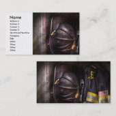 Carte De Visite Pompier - porté et utilisé (Devant / Derrière)