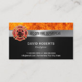 Carte De Visite Pompier professionnel du service des incendies (Devant)