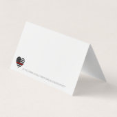 Carte De Visite Pompier Red Line Fire Department Merci (Dos)