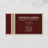 Carte De Visite pompier rétro (Dos)