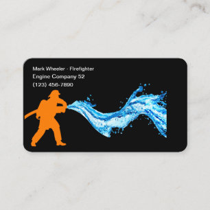 Carte De Visite Pompier Simple Tuyau d'Incendie