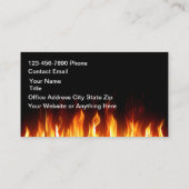 Carte De Visite Pompier Thème Équipement de sécurité incendie (Dos)