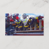 Carte De Visite Pompiers - Casque sur camion-pompier (Dos)