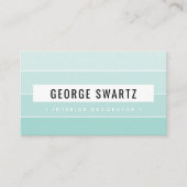 Carte De Visite PONCEAU MODERNE À LA PEINTURE simple vert menthe (Devant)