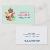 Carte De Visite Poncs de crème glacée avec arrosages (Devant / Derrière)