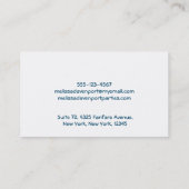 Carte De Visite Poncs de crème glacée avec arrosages (Dos)