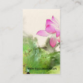 Carte De Visite POND LOTUS l Peinture à pinceau chinoise (Dos)