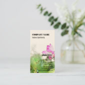 Carte De Visite POND LOTUS l Peinture à pinceau chinoise (Debout devant)