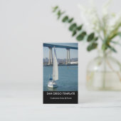 Carte De Visite Pont Coronado Voilier San Diego (Debout devant)
