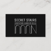 Carte De Visite Pont d'architecture minimale noire (Devant)