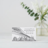Carte De Visite Pont de Brooklyn et horizon de Manhattan (Debout devant)