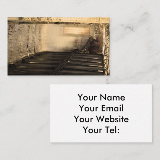 Carte De Visite Pont en fer et réflexion (Devant / Derrière)